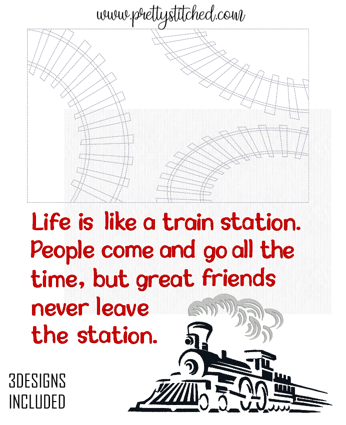 LIFE IS LIKE A TRAIN SAYING SET