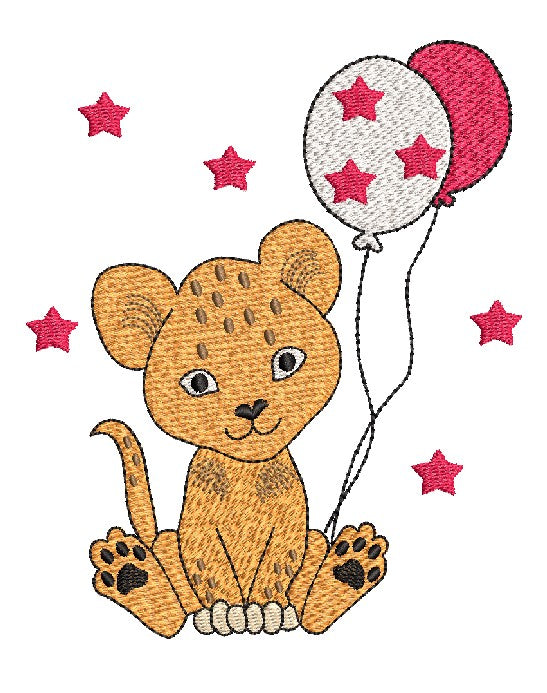 Lion with balloon