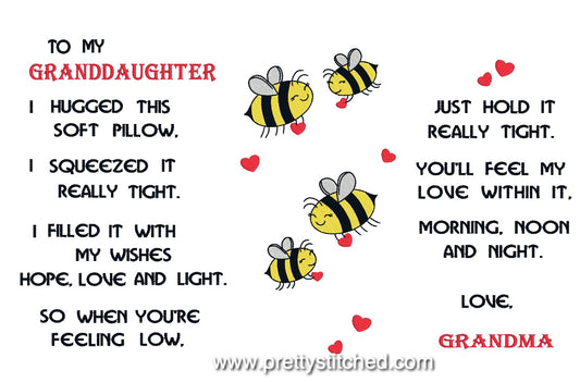 TO MY GRANDDAUGTHER