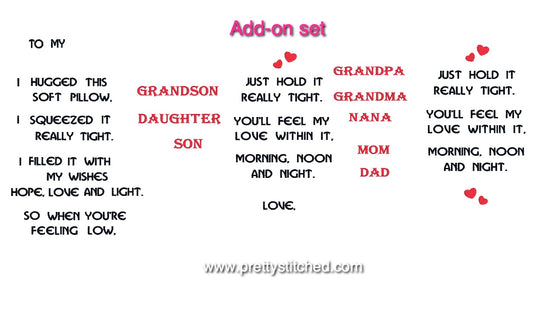 TO MY GRANDDAUGHTER ADD-ON-SET